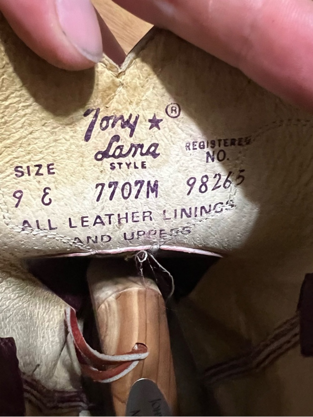 Tony Lama Roper Boots Men’s Size 9E - Picture 7 of 7